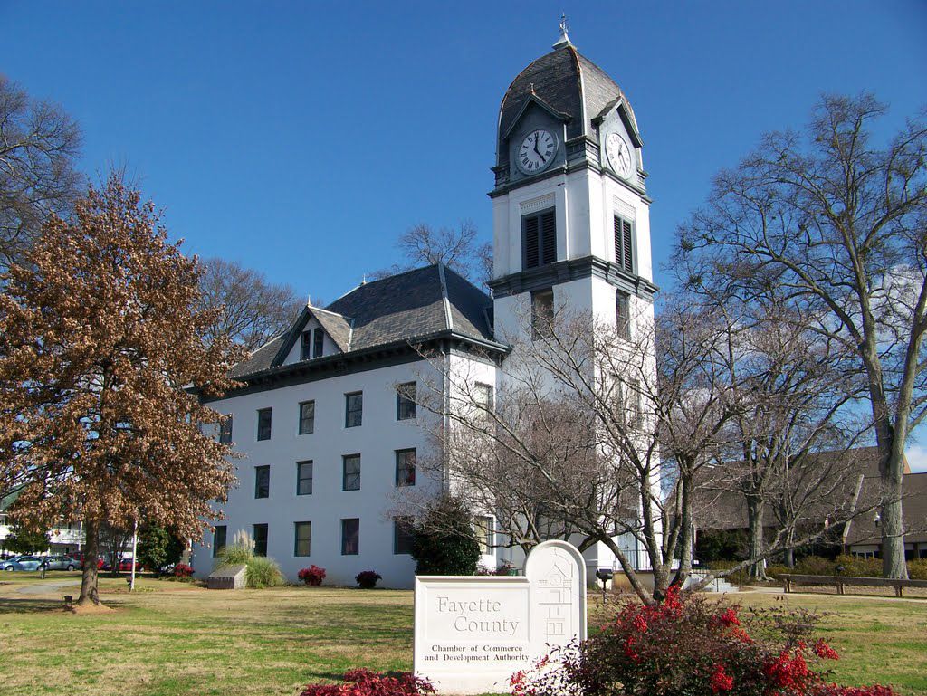 Historic Fayette County Courthouse exterior, Fayetteville