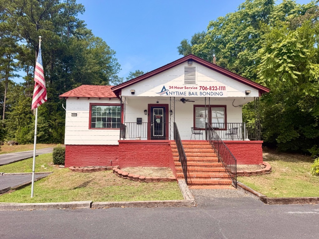Anytime Bail Bonding Augusta office exterior, 3435 Peach Orchard Road