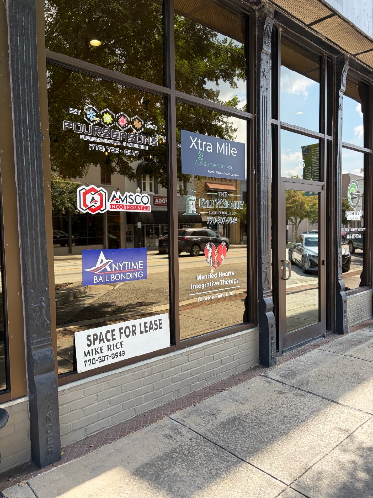 Anytime Bail Bonding Winder office storefront, 75 N. Broad Street